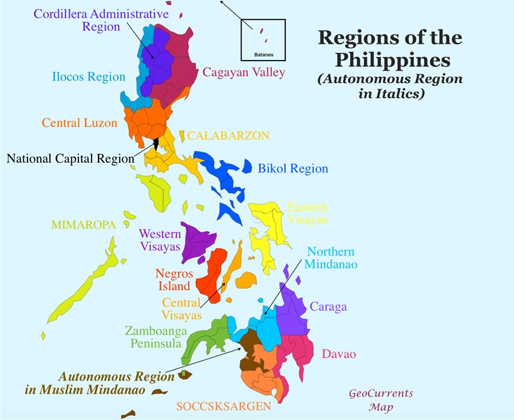 Administrative Divisions Map Of Philippines Regions Of The Images