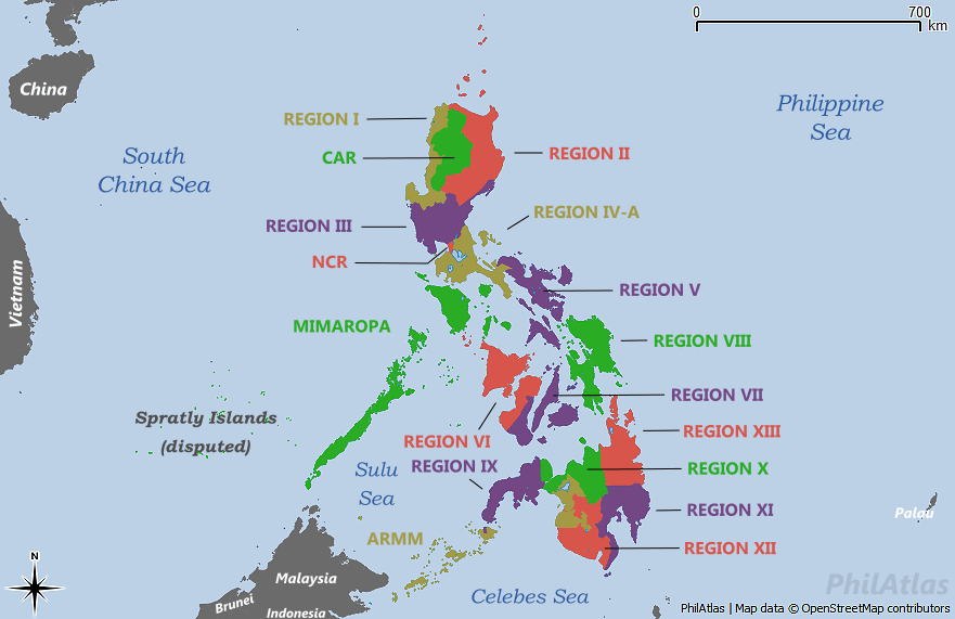 Regions Of The Philippines Map
